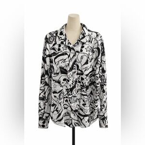 Karl Lagerfeld Monochrome Graphic Shirt